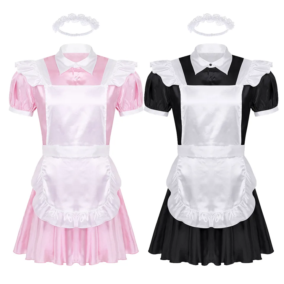 Sexy sissy maid dress