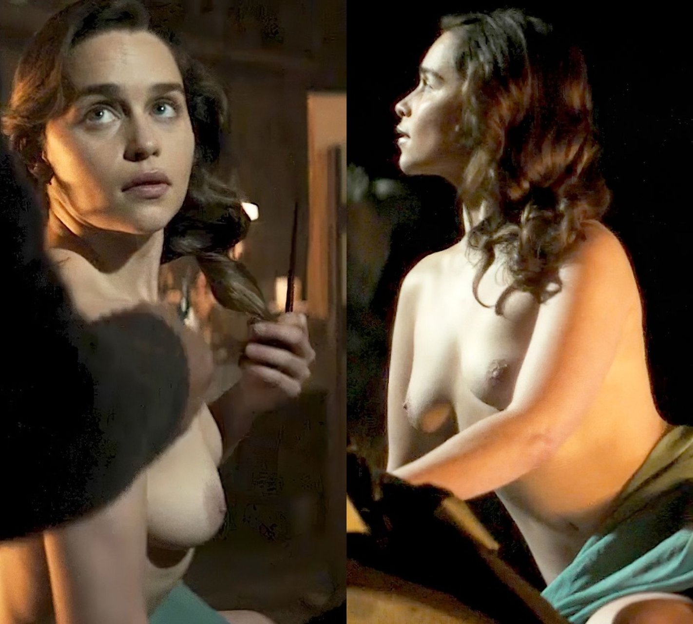 Emilia clarke topless bare