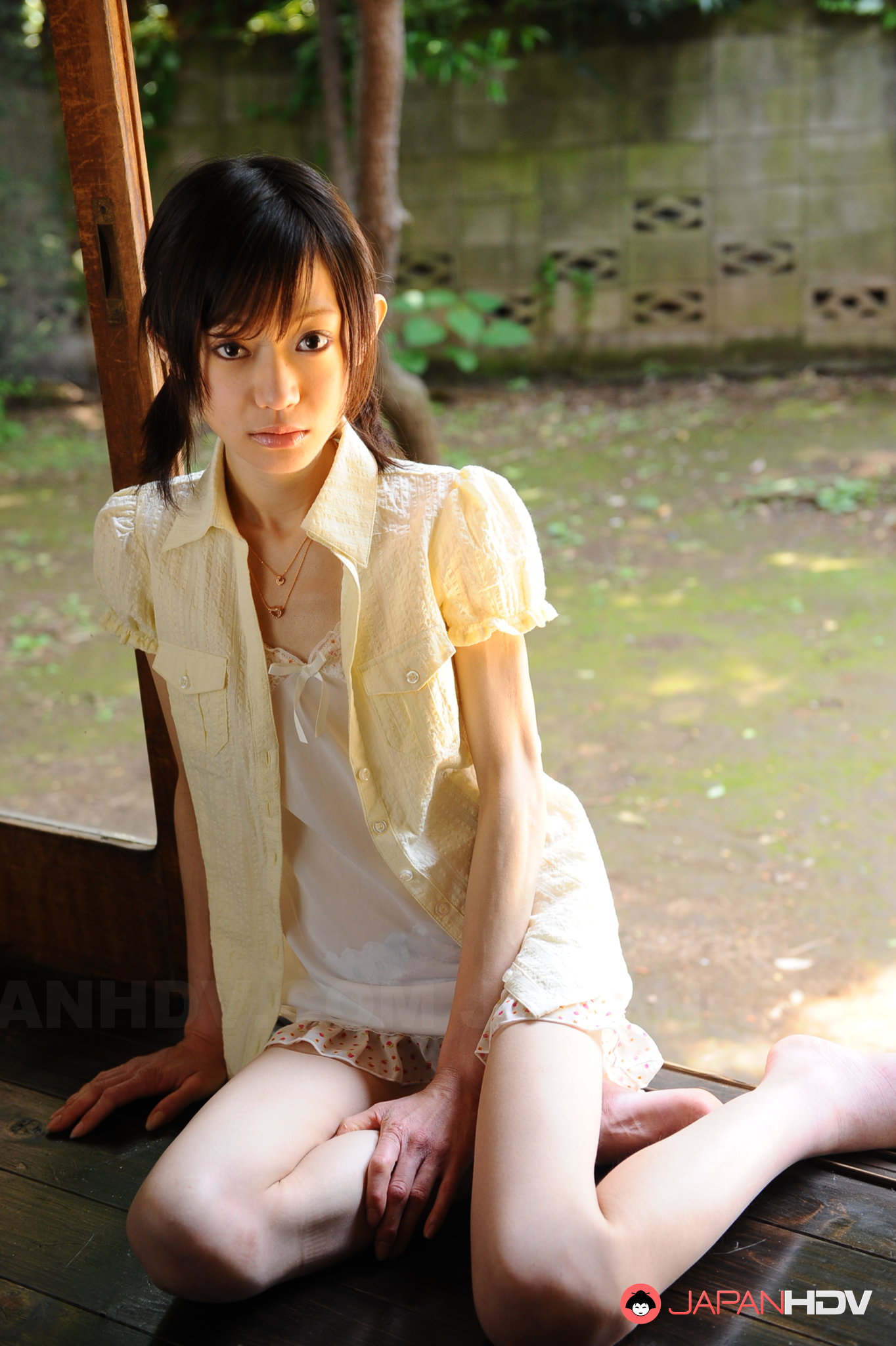 Skinny japanese girl posing